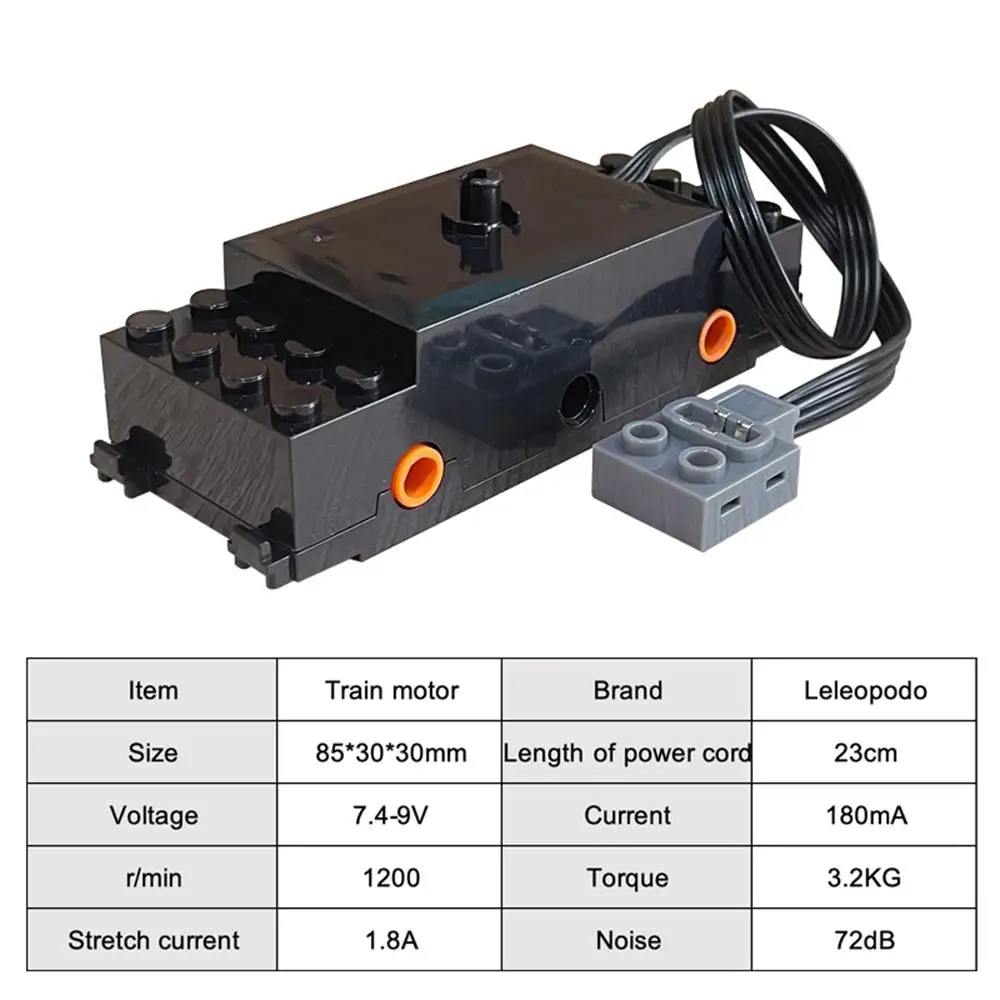 1/2/5/8Pcs New Train Track Motor 88002 Technical Speed Motor Building Blocks for 10254 53401 53400 Rail Tracks Toys Accessories