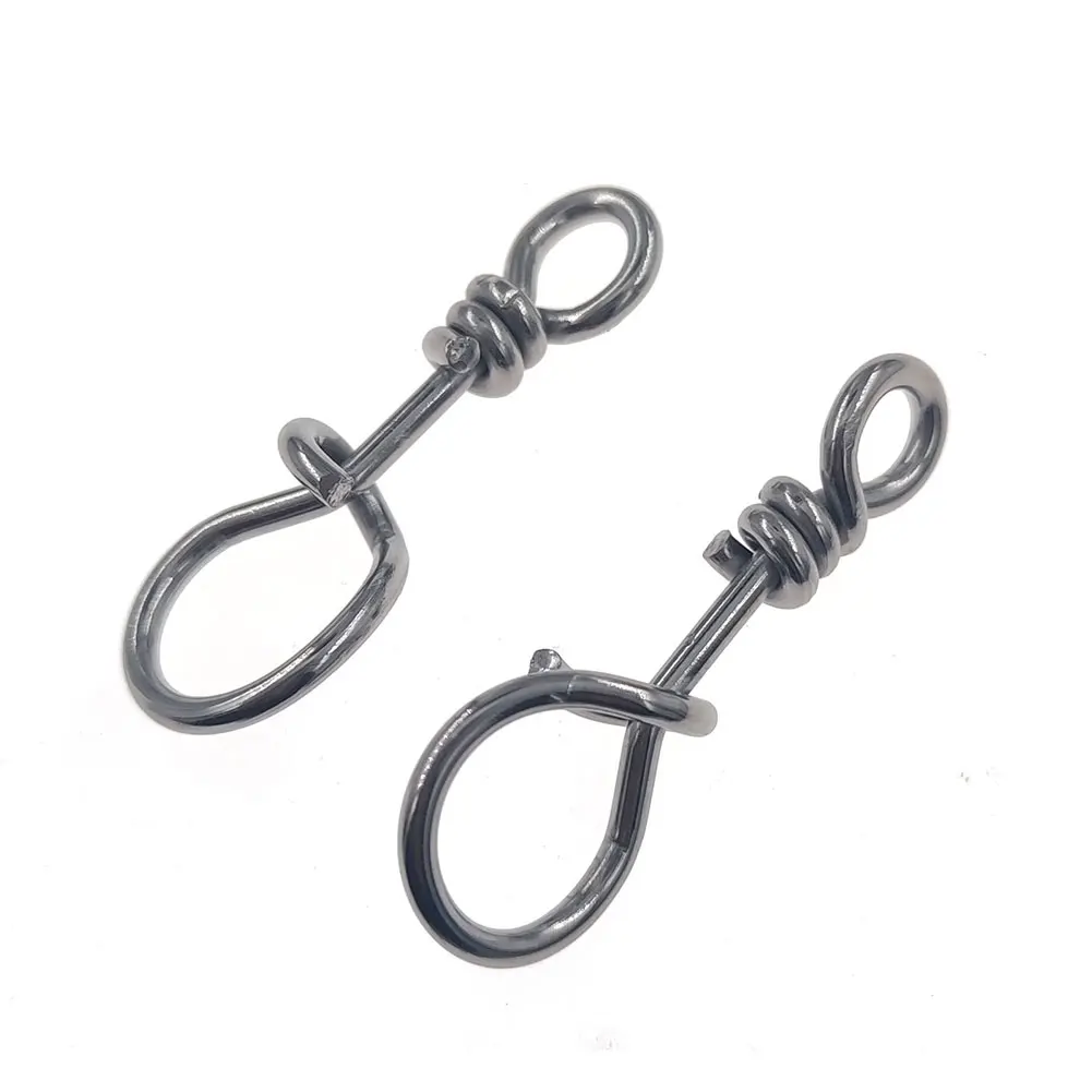 15-pieces Sea Fishing Swivels Snap Quick Change Snap Lock Fast Fishing Clips Swivel Hook Lure Fishing Connectors