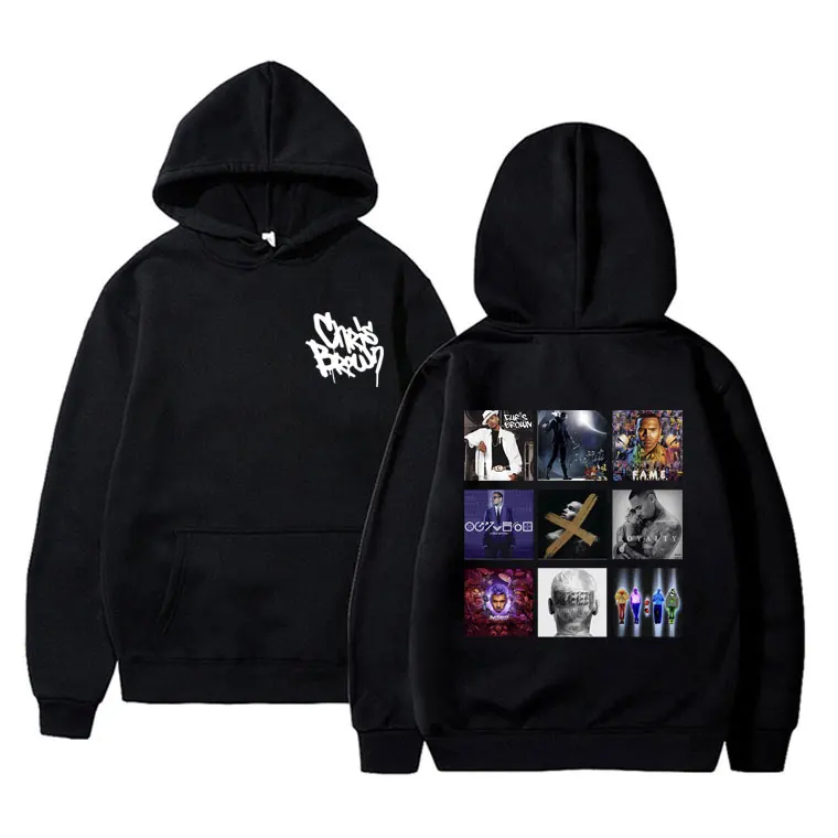 

Rapper Chris Brown Music Album Cover Hoodie Unisex Fleece Cotton Tracksuit Male Fashion Streetwear Men Women Hip Hop Hoodies