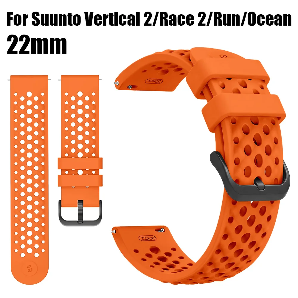 22 mm Sport-Silikonarmband für Suunto Vertical 2/Race 2 S/Run Smartwatch Ersatz-Uhrenarmbänder für Ocean/Vertical/9 Peak Pro