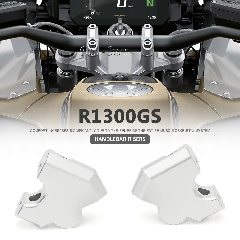 

Motorcycle Accessories CNC Aluminum Handlebar Riser Bar Mount Handle Clamp For BMW R 1300 GS ADV R1300GS Adventure 2023-2025