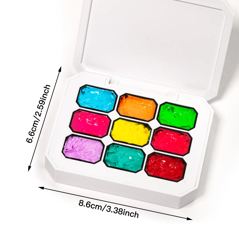 9 ألوان معكرون بات اللوحة جيل للأظافر البولندية الملونة الفلورسنت مسمار الفن دهان داي هلام الورنيش UV/LED نقع قبالة مانيكير #4