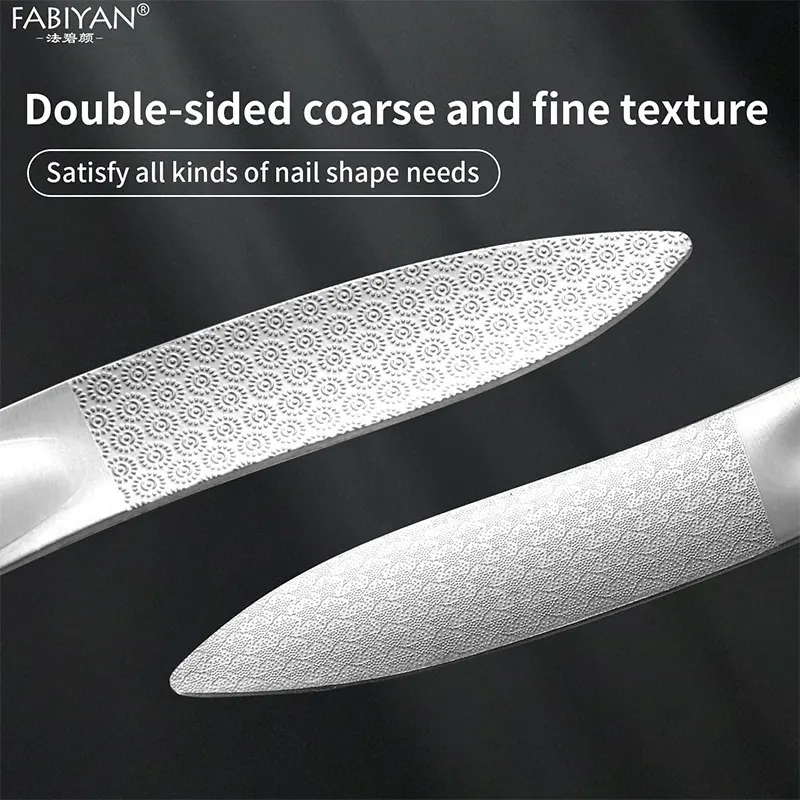 양면 스테인레스 스틸 네일 파일 네일 아트 전처리 연삭 연마 블록 샌딩 리무버 젤 네일 매니큐어 도구