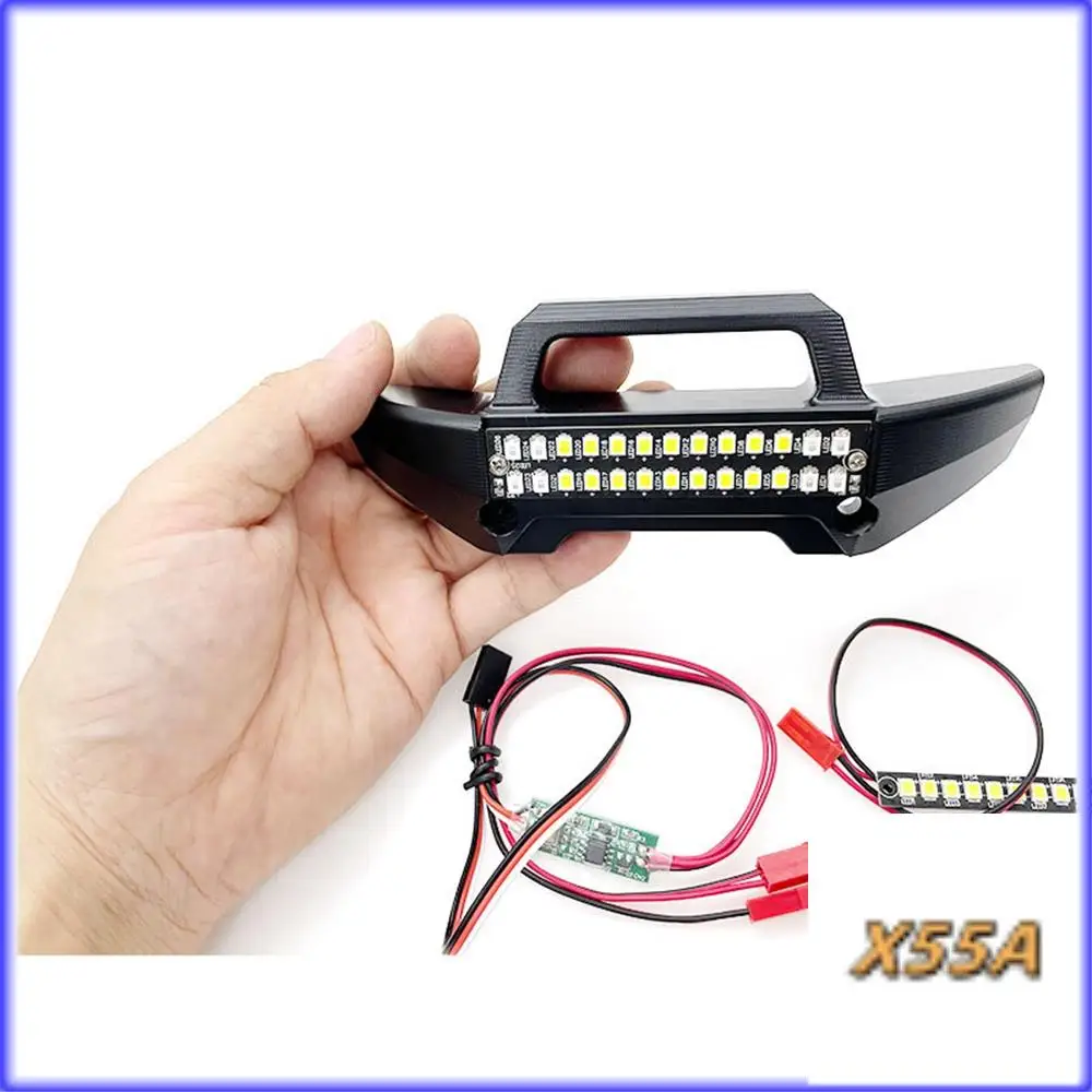 

XX-Metal Bumper With Front & Rear Led Light Bar For TRAXXAS 1/10 MAXX RC Car Upgrade Parts Accessories