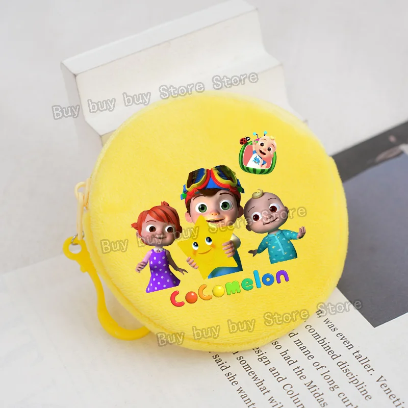 Cocomelons Coin Purse Multifunctional Round Mini Bag Cute Boys Girls Backpack Decoration Keychain Pendant Earphone Storage Pouch