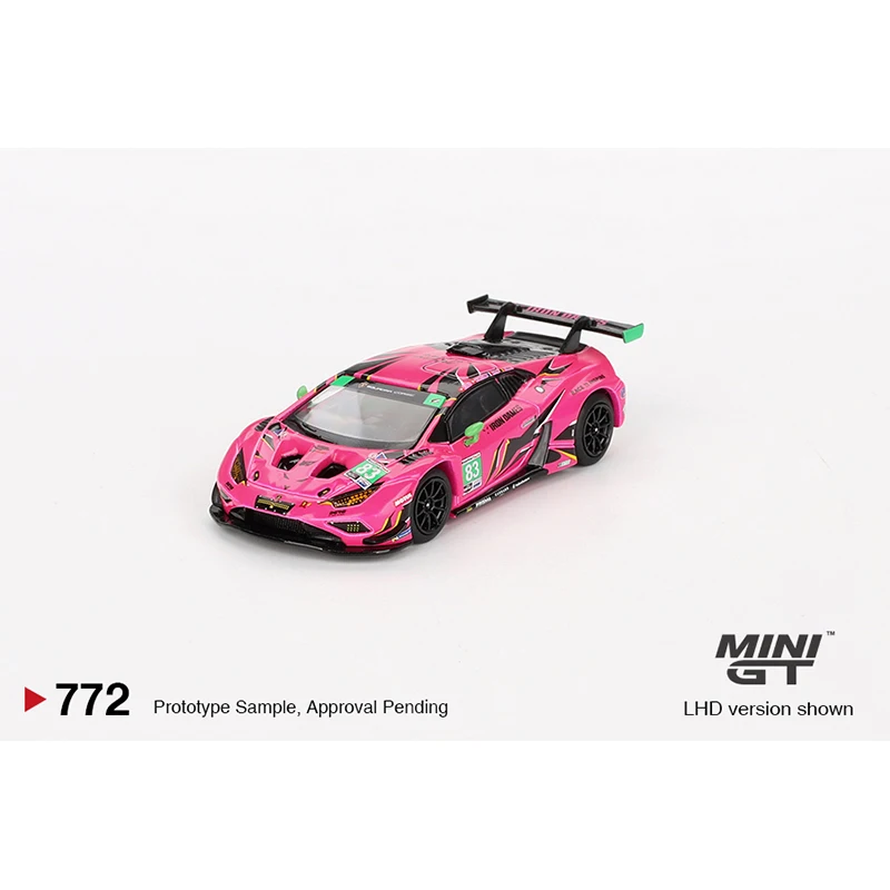 MINIGT-figura DE ACCIÓN DE Huracan GT EVO2, juguete en miniatura de colección, preventa, 24 horas, 772, 1:64, Daytona, #83