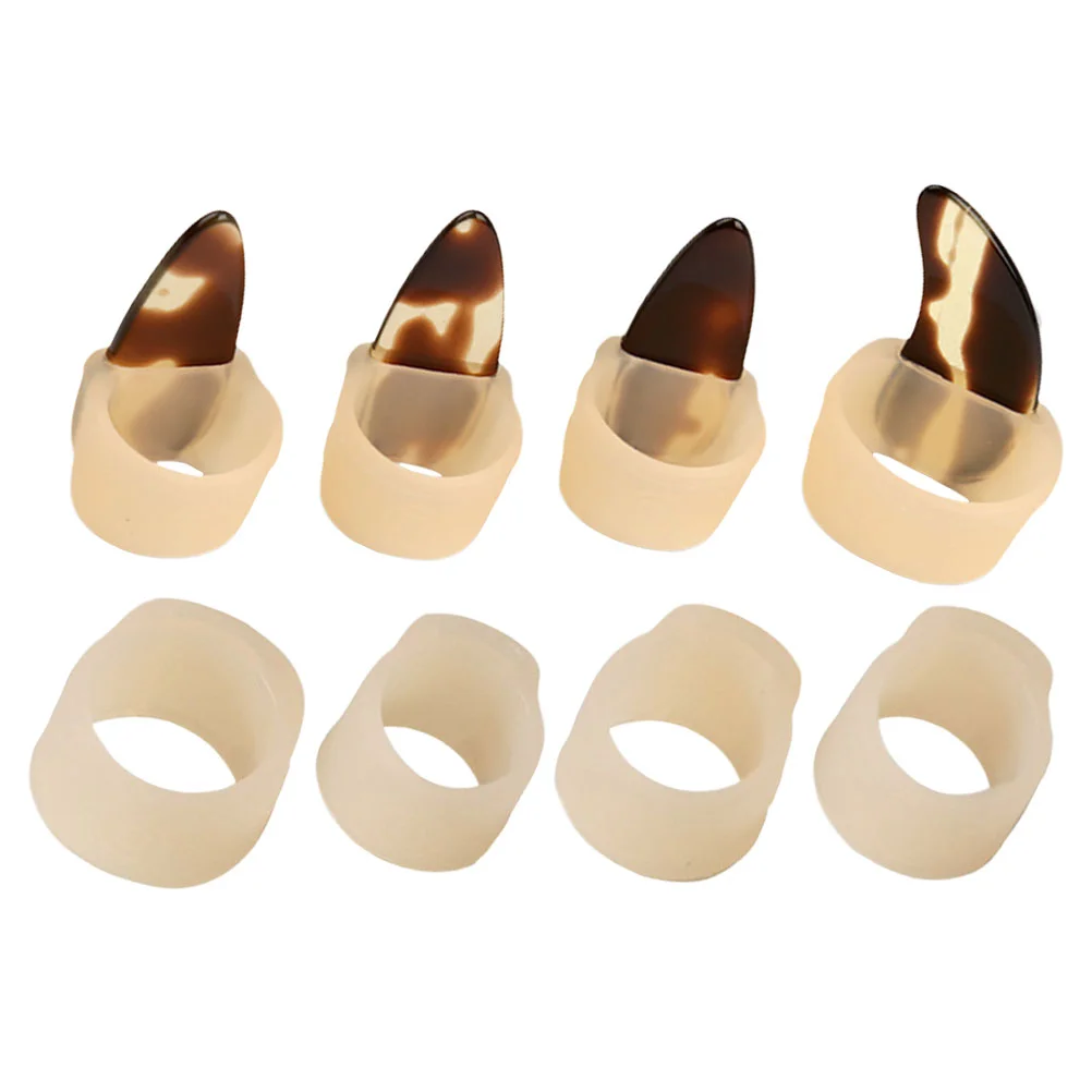 Electric Guitar Guzheng Nail Set Protection Covers Practice Manicure Simple Protectors Beige Child