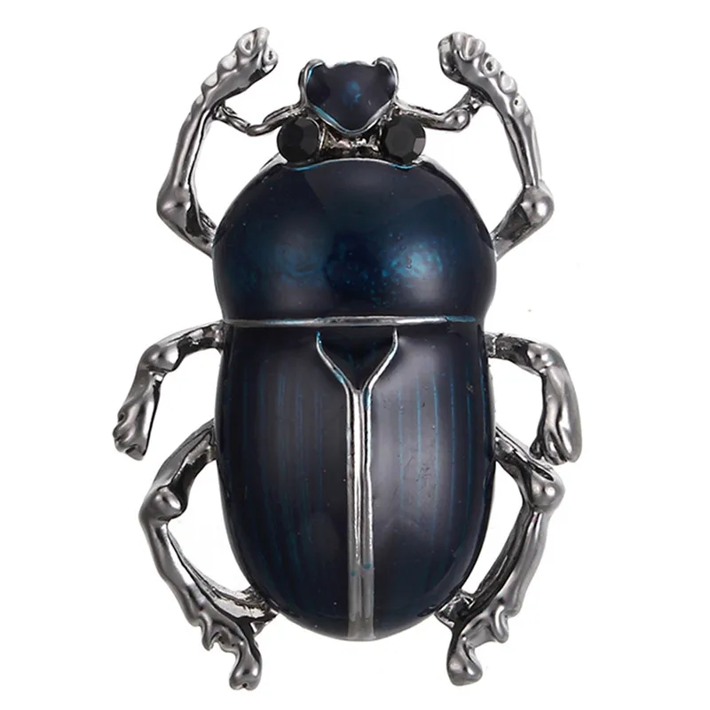 Vintage Lady Brooch Beetle Enamel Animal Insect Shirt Brooch Pin Women Jewelry