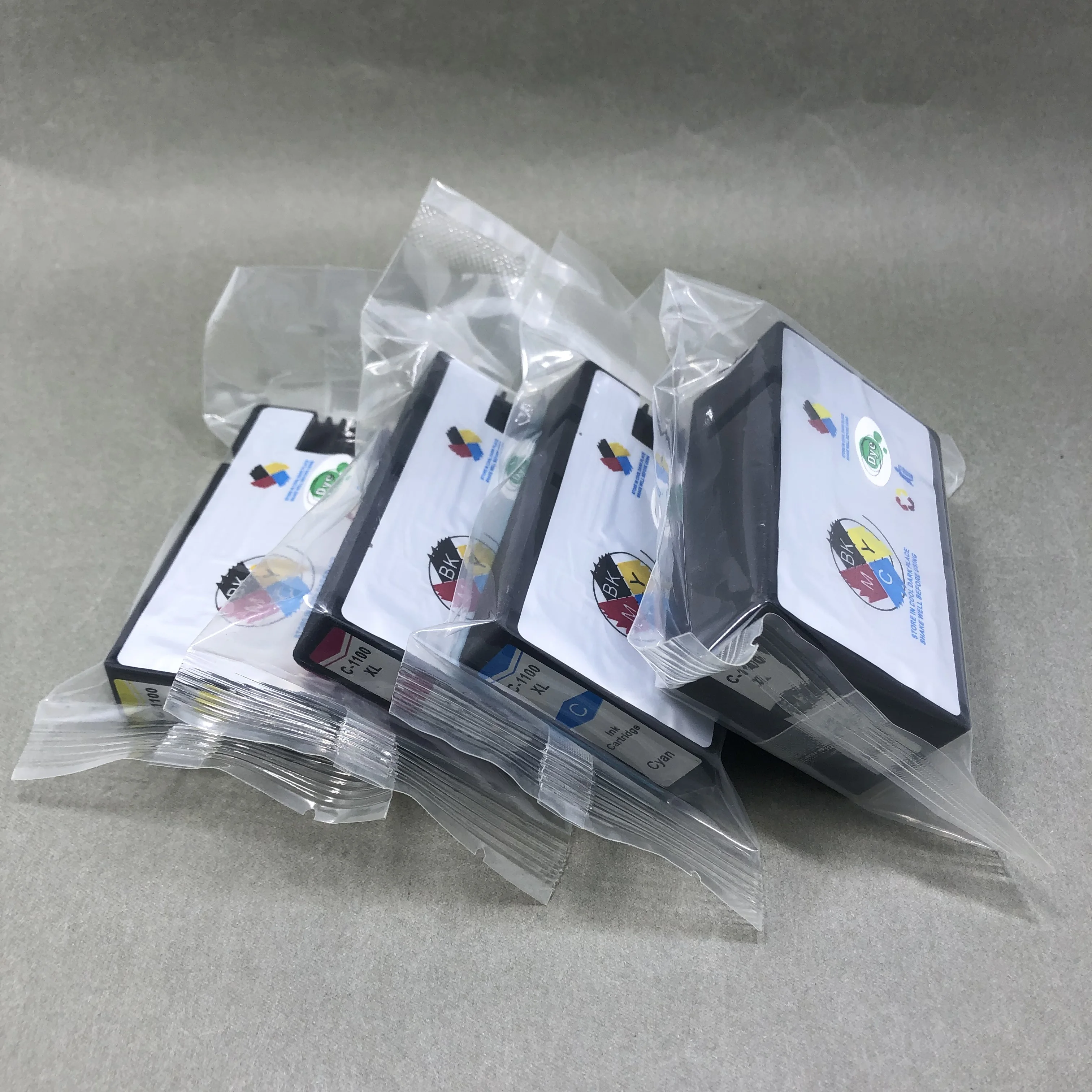 4Pcs PGI-1100XL PGI-1100 Dye Compatible Ink Cartridge for Canon MAXIFY MB2010 MB2110 MB2710 Printer