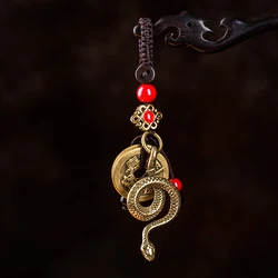 2025 Year Of Chinese Zodiac Snake Lucky Pendant Keychain Creative Wealth Key Ring Accessories Women Men Bag Charm Jewelry Gift