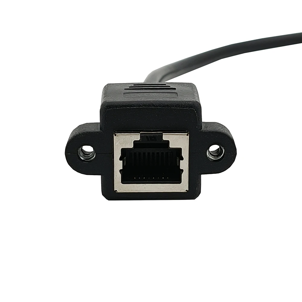 30 سنتيمتر RJ45 ذكر الزاوية اليمنى/اليسرى إلى RJ45 أنثى لوحة جبل إيثرنت LAN شبكة تمديد كابل محول #4