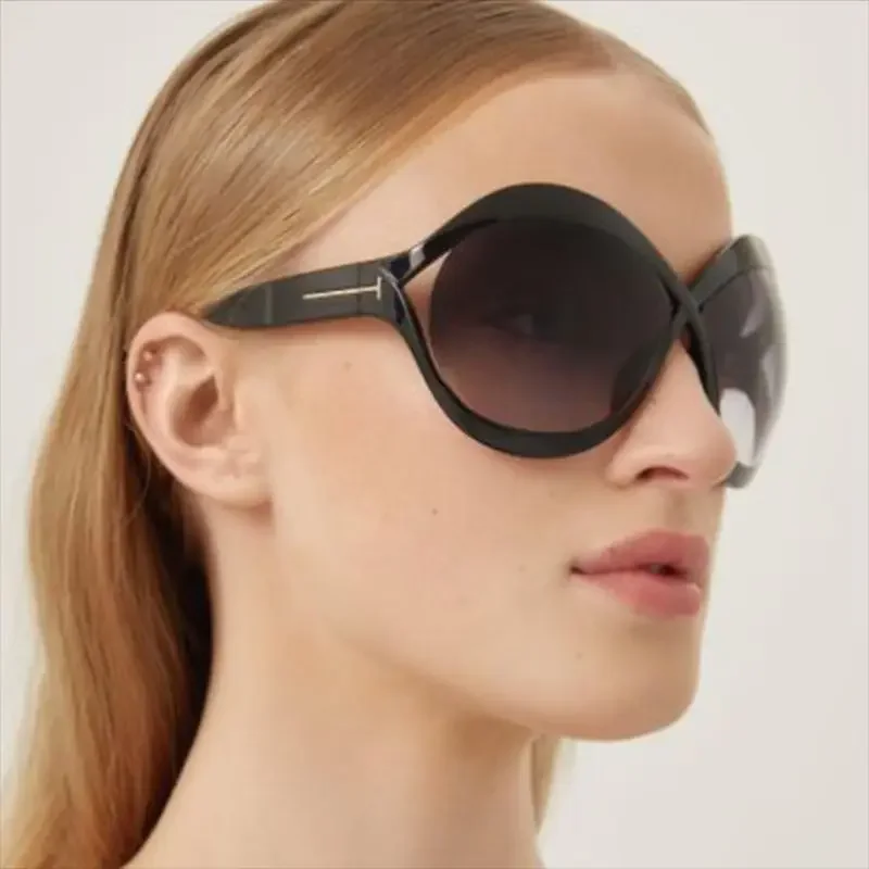 RBRARE New Oversized Frame Sunglasses Women Round Large Frame Sunglasses Luxury Sunglasses Vintage Lentes De Sol Mujer