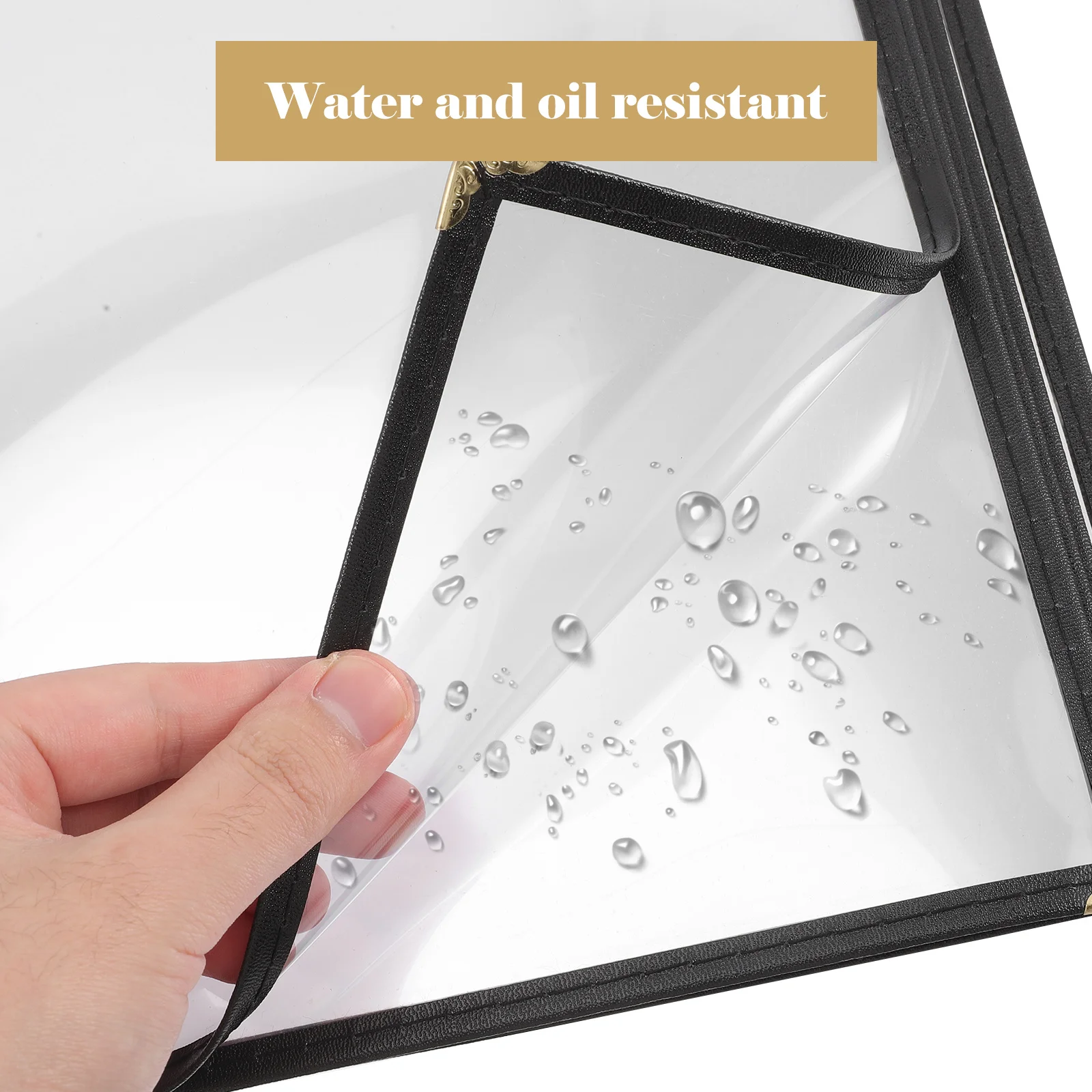 Menu Protector Cover Pvc Waterproof Oil-Resistant Clear A4 Holder For Restaurant Coffee Bar Recipe List Sleeve