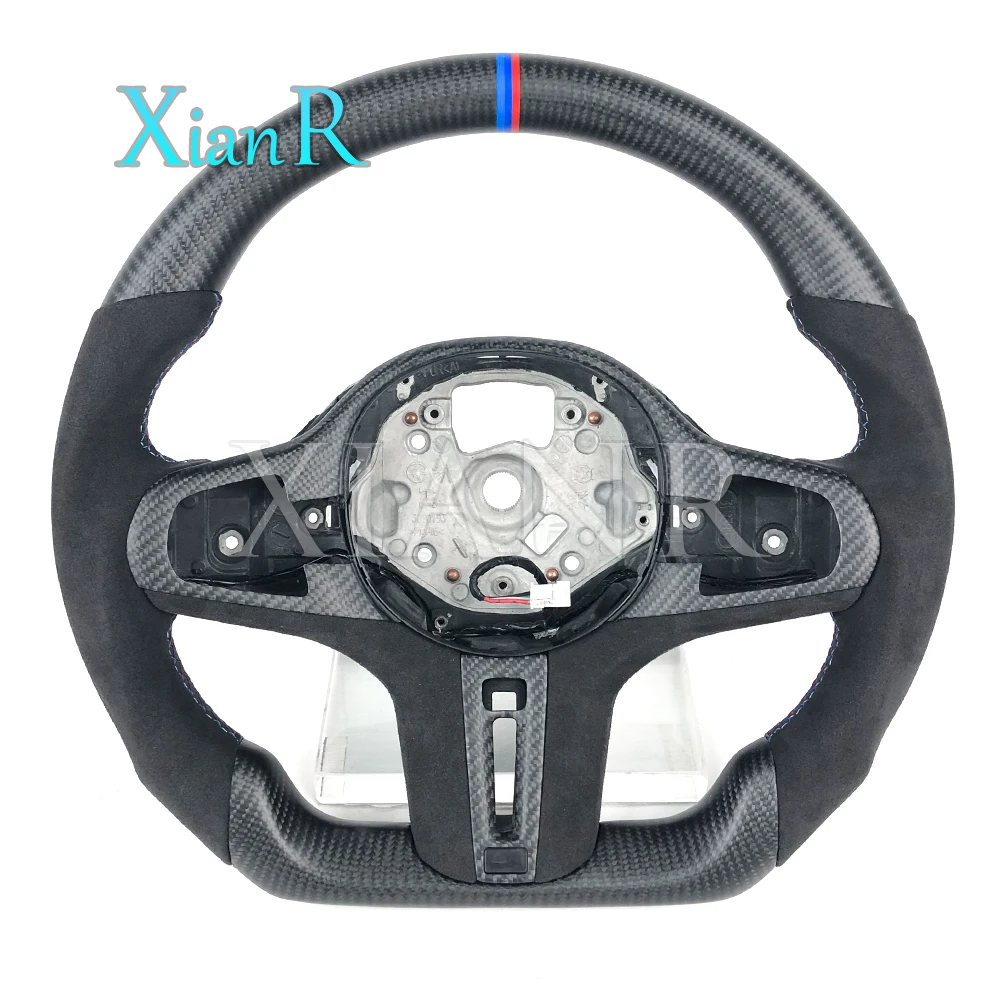 

Customized matte carbon fiber Alcantara Leather steering wheel for BMW G20 G30 G80 G82 2019-2023 Automotive interior accessories