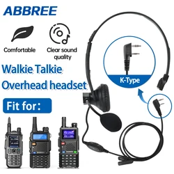 ABBREE Auricular táctico PTT compatible Baofeng Quansheng