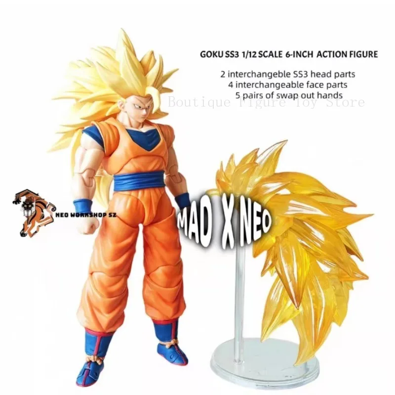 

【В наличии 】 Модель NEOKONG Super Saiyan SSJ3 Dragon Ball 1/12 Son Goku Фигурка Модель Подлинная игрушка в штучной упаковке