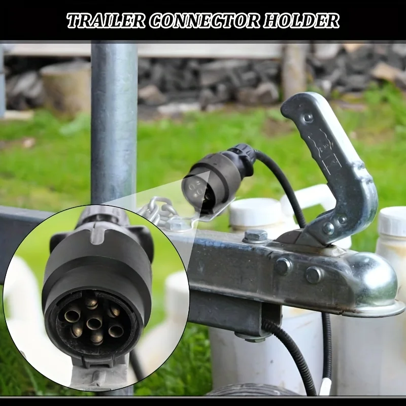 

7-13 Pin Trailer Connector Bracket With Tow Bar Plug Installation Waterproof Durable Front Placement For Parking Trailers Part