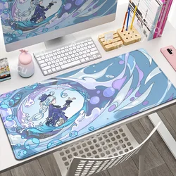 hot Anime Game Furina HuTao Shenhe YaeMiko Raiden Keqing XXL Genshin Large Mousepad Impact Mouse Pad Keyboard Desk Non-slip Mat