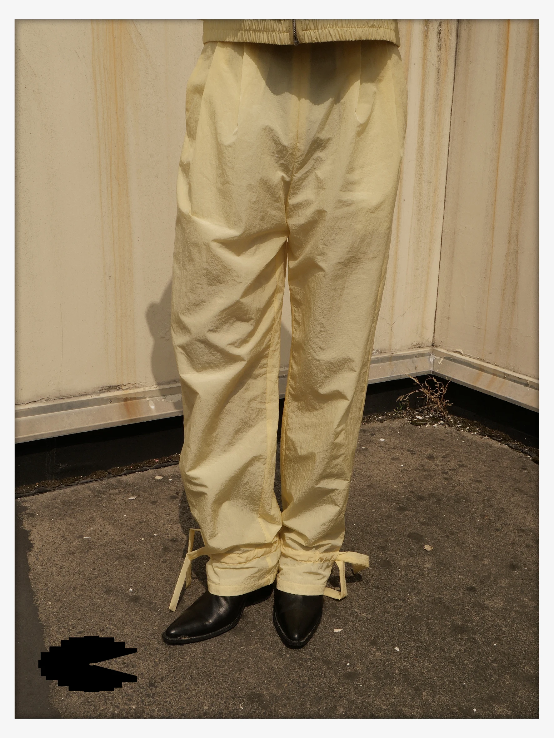 

Спортивные брюки C's Construction из нейлона, прямые, с манжетами, повседневные, винтажные, на талии на молнии