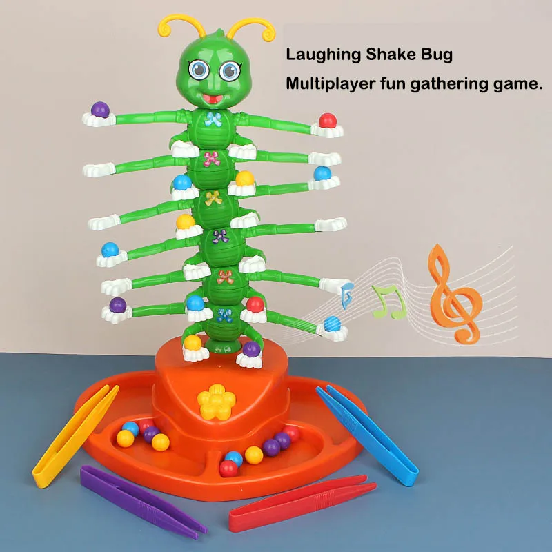 Children Fun Electric Swing Dancing Bug Toy Table Puzzle Game Caterpillar Shaking Toy for Fun Wiggle Dance Activities.