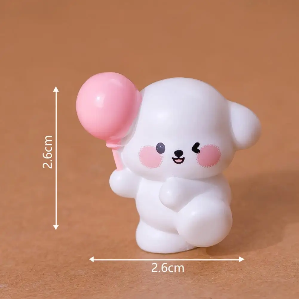 Cute Desk Accessory Micro Landscape Ornaments Miniature Dog Figurine Resin Statue Diy Terrarium Dollhouse Decor for Desktop