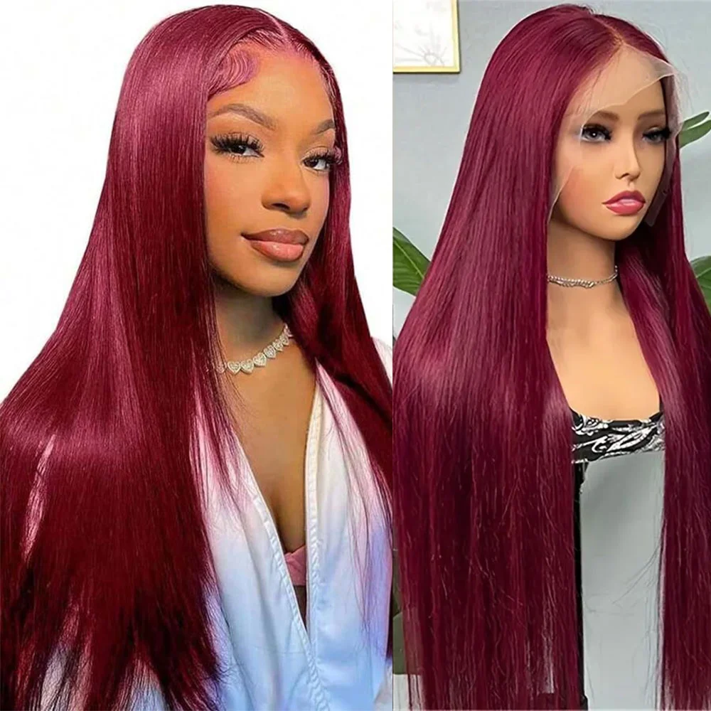 شعر مستعار بشري برازيلي للنساء ، دانتيل أمامي شفاف ، عظمي مستقيم ، انتزع مسبقًا ، كثافة ، 30 "، 40" ، 13x6