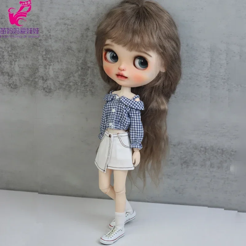 Azone Doll Shirt Pants Jeans Short for Ob24 Ob22 Azone Blythe Doll Clothes