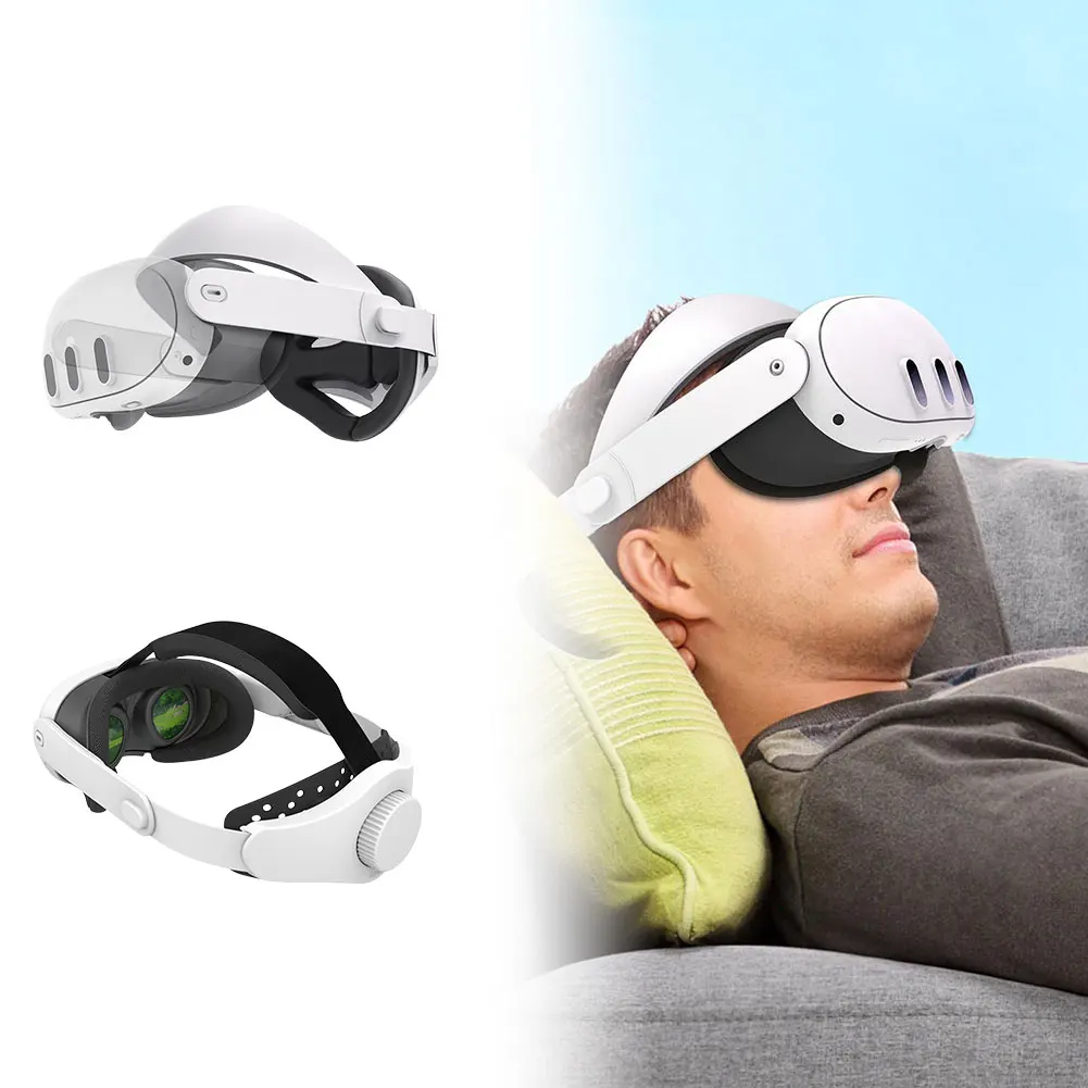 สายรัดศีรษะแบบปรับได้ Comfort ช่วยลดแรงดันของหัวที่คาดศีรษะสายรัดหัวกะทิสำหรับชุดหูฟัง Meta Quest 3 VR