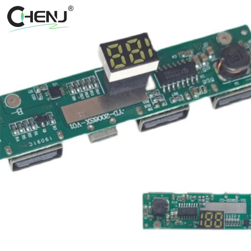 1Pcs 3USB Charger Board 3.7V 5V 2.1A Step Up Boost Module Mobile Power Bank 18650 Charging Module DIY Parts