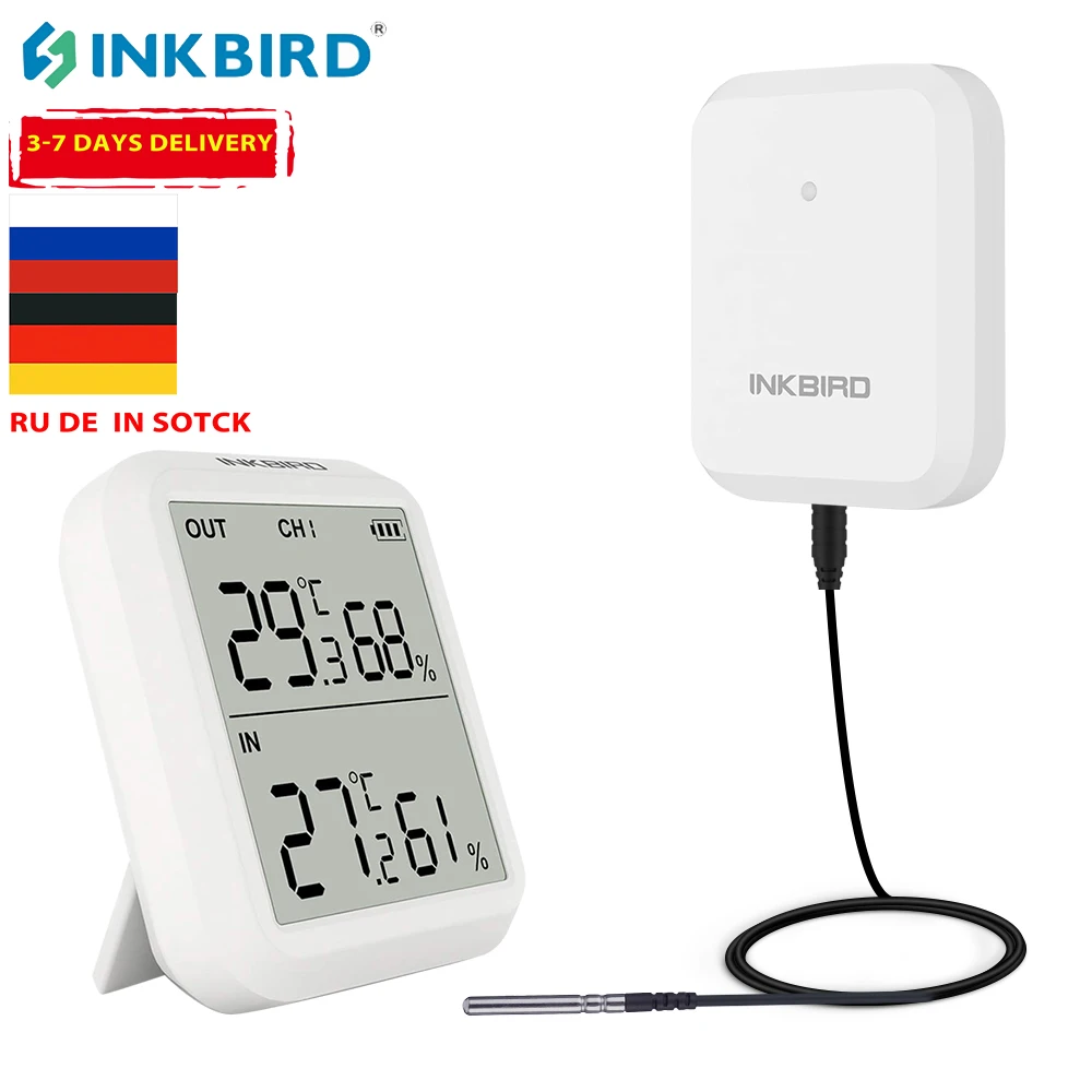 INKBIRD Mini LCD cyfrowy termometr higrometr ITH-20R wewnętrzna temperatura pomieszczenia miernik wilgotności czujnik miernik stacja pogodowa