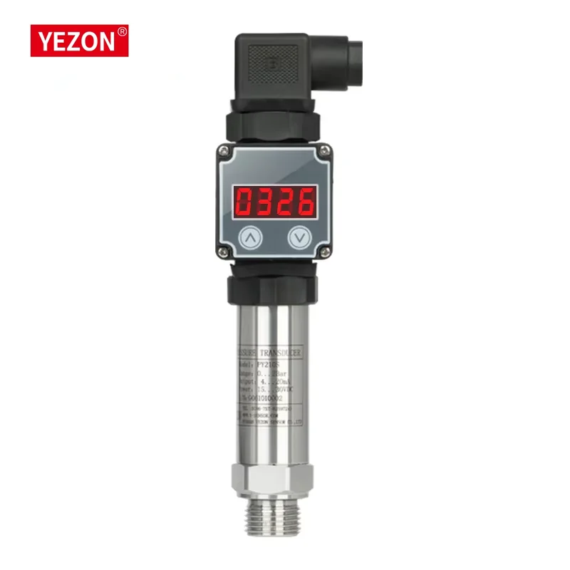 YEZON PY210S High Stability RS485 IP65 Diffused Silicon Gauge Sensor Digital Display Air/Liquid/Gas 304 Stainless Steel Absolute