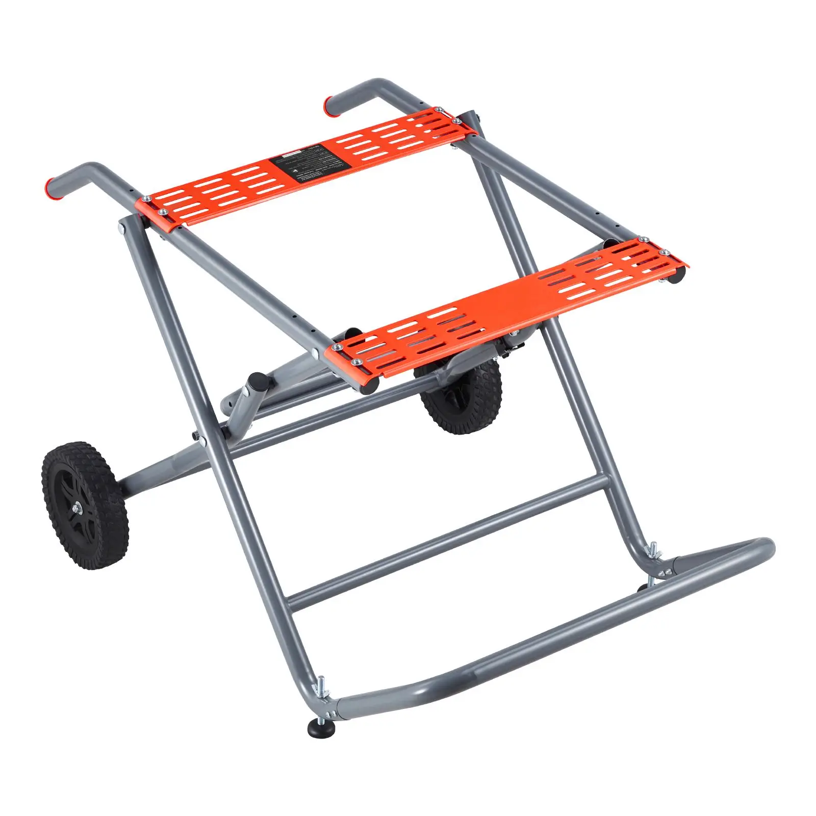 Portable Table Saw Stand, 350 lbs Load Capacity, Rolling Foldable with 8 Inches Rubber Wheels, Heavy Duty Construction, Easy