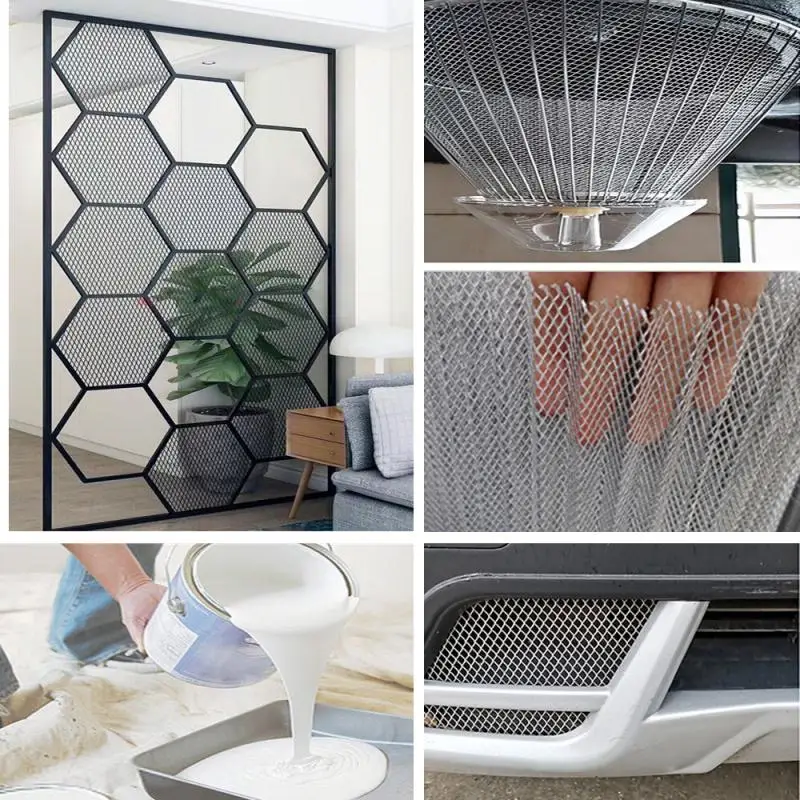 5pcs~1pcs 25x20cm Aluminium Modelling Mesh Aluminum Mesh Sheet Car Grill Mesh Sturdy Metal Mesh Sheets for Your DIY Projects