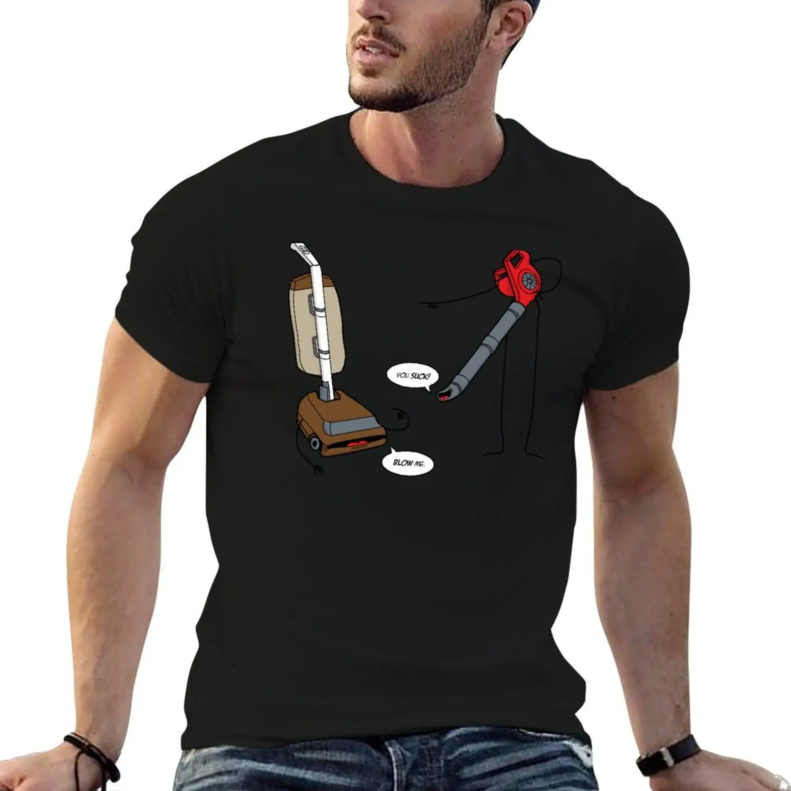 Leaf blowers are mean (vacuum cleaners talk back) T-Shirt vintage cute clothes heavy weight t shirts for men