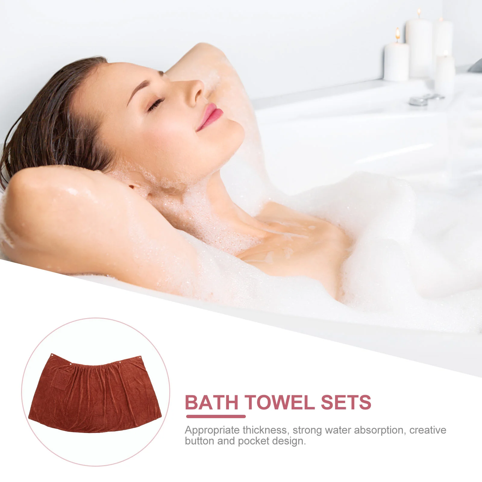 Bath Towel Wearable Fiber Towels Thicken Softer Absorbent Shower Skirt Warm Man