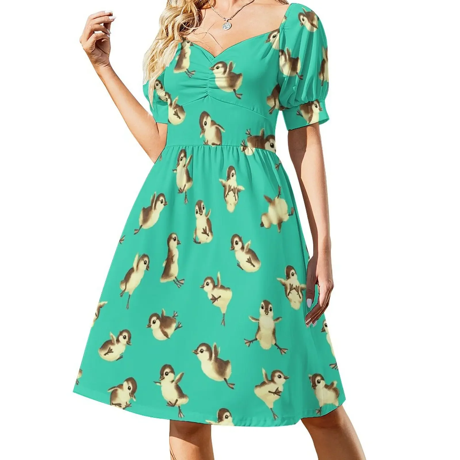 

Airborne Baby Ducks Short-Sleeved Dress summer clothes dress dress for women