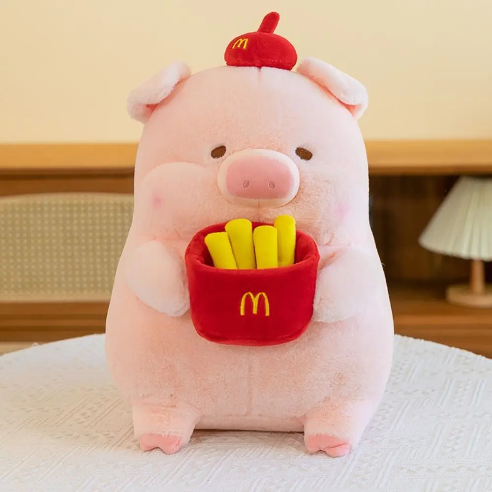 Stuffed Toys French Fries Pig Plush Doll Cartoon Funny Lulu Pig Doll Plush Toy 36cm Cute Cartoon Stuffed Doll Plush Cushion