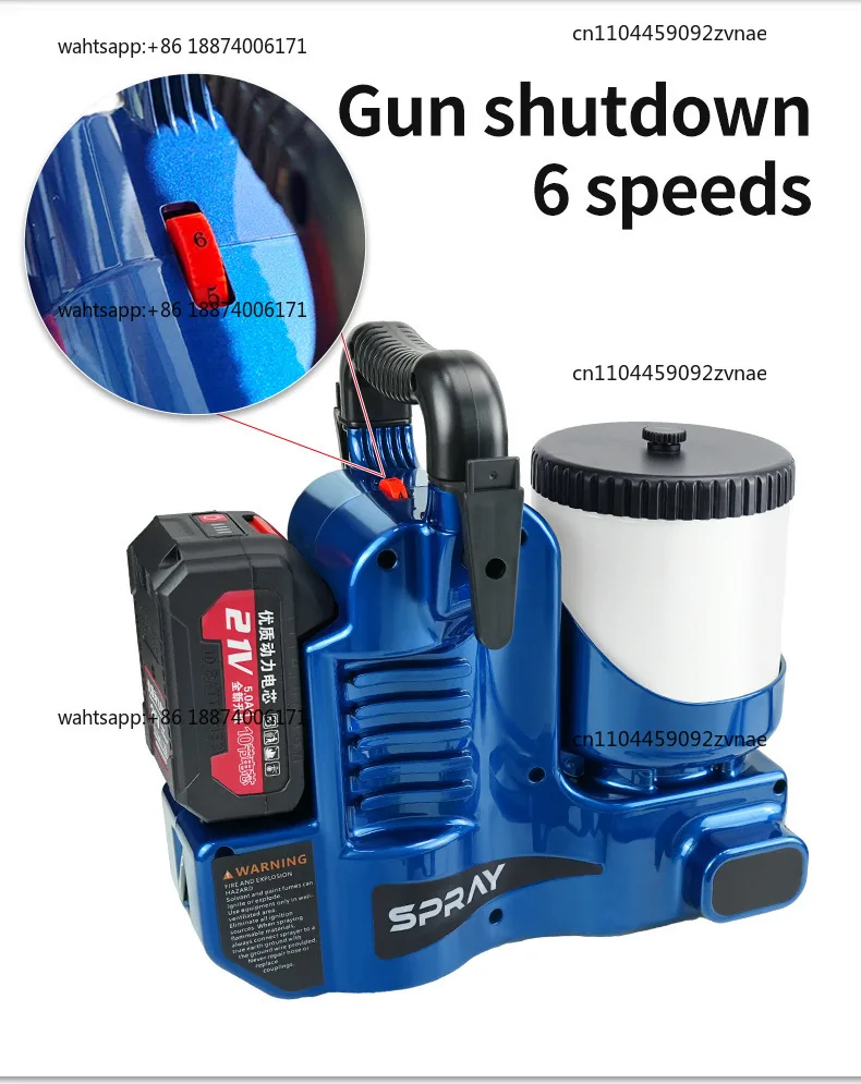 High Voltage Airless Sprayer Electric Painting Sprayer Lithium Battery Charging Small Backpack Sprayer