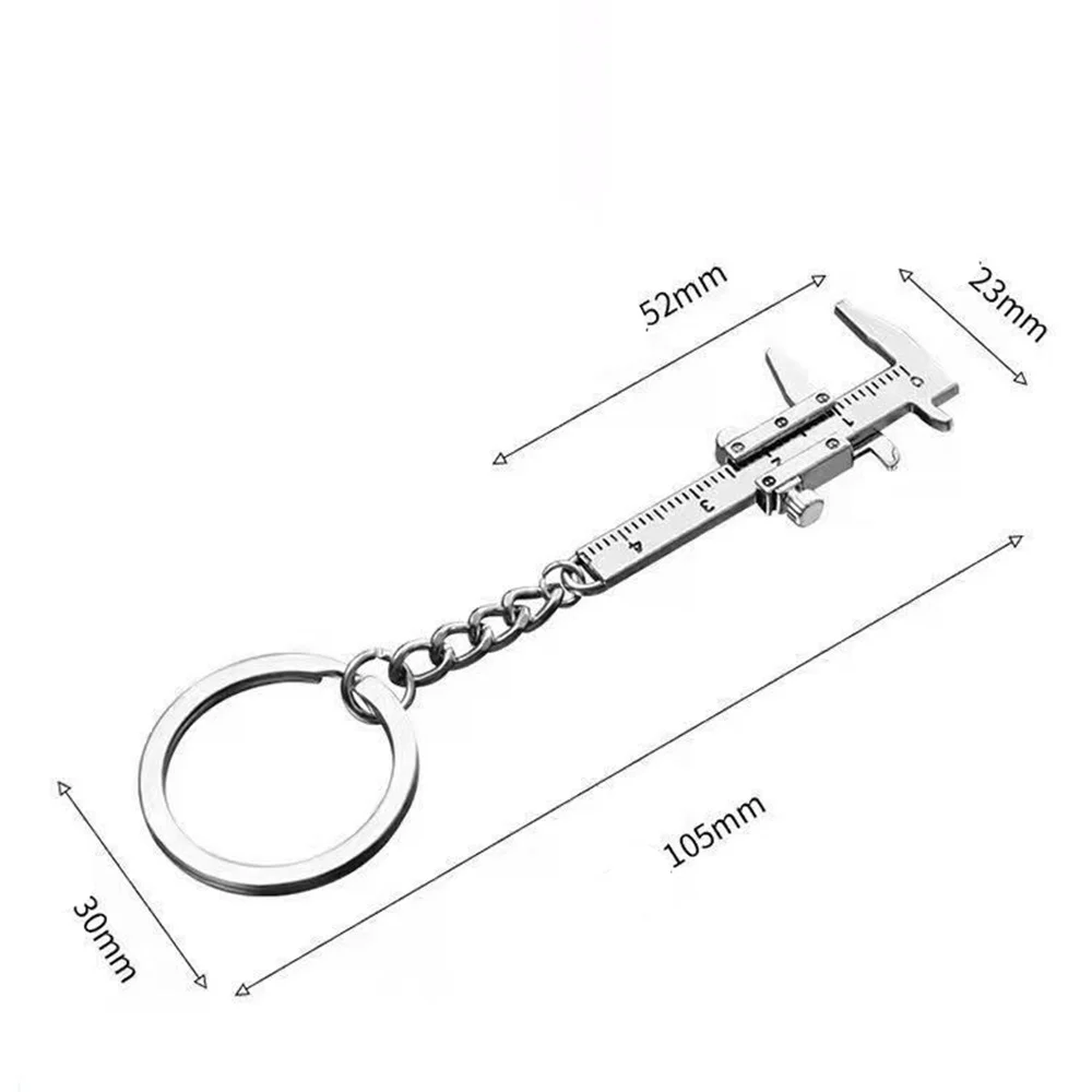 Portable Mini Jewelry Measuring Metal Ruler & Mini Vernier Caliper Keychain - DIY Tools for Precise Measurements