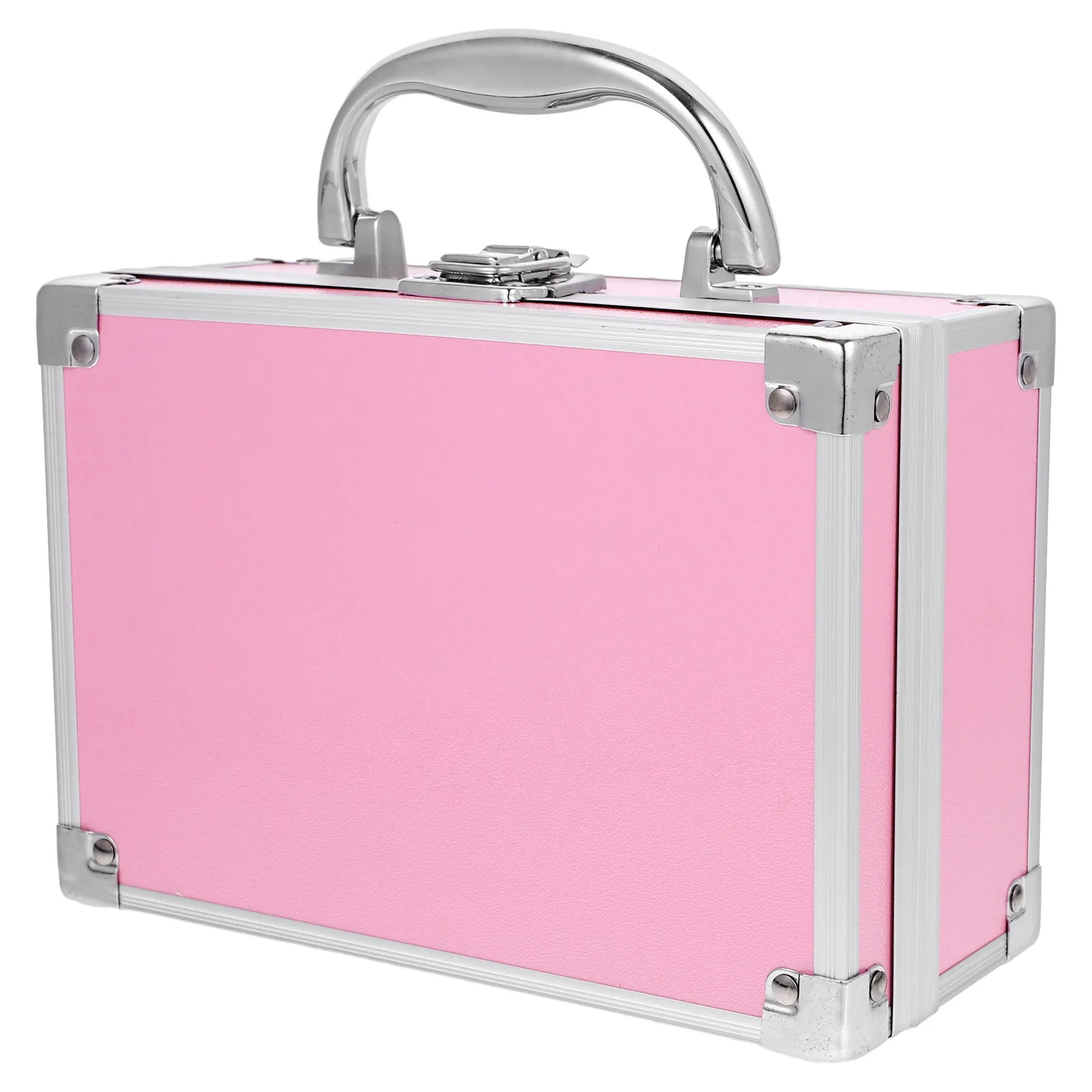 

Aluminum Alloy Makeup Storage Case Portable Makeup Organizer Box Stylish Travel Case Make Up Box Nail Supply Storage
