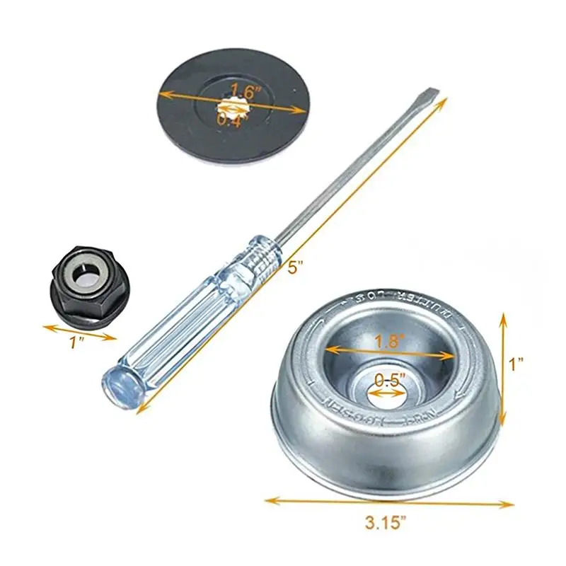 4pcs 4pcs Metal Blade Fixing Kit With 2 Sizes Of Nuts Replacement For SFS120 200 250 56R 80 Strimmer Brushcutter Accessories view 6