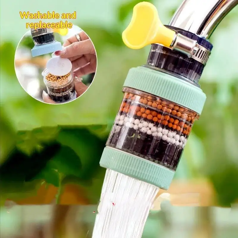 Water Faucet Filter for Kitchen, Multi-Stage Cartridge with Carbon for Clean Drinking Water, Easy Install & Taste Improvement