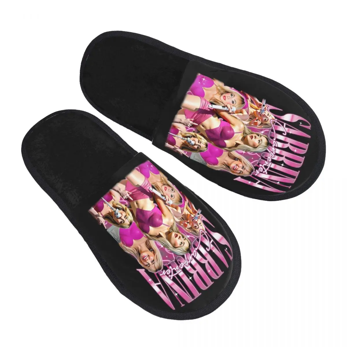 

Изготовленные на заказ тапочки Sabrinas Carpenters American Singer Guest для спальни, женские домашние тапочки