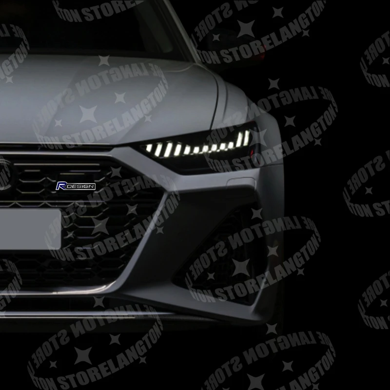 Insignia de emblema de rejilla de diseño R de carrocería de coche de Metal, 3D pegatina, calcomanías traseras para Volvo XC90, XC40, S60, XC60, V50,