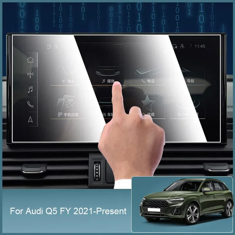 

For Audi Q5 FY 2021-Present Car GPS Navigation Screen Protect Glass Film Auto Dashboard Display Tempered Sticker Accessory