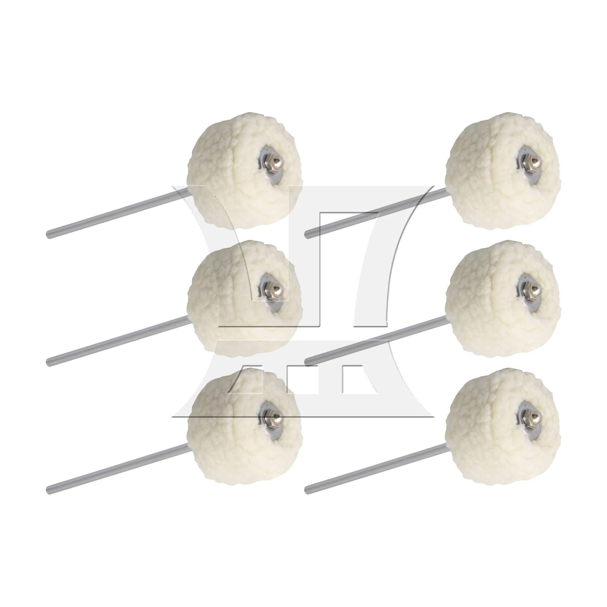 

Yibuy 6 Pcs Bass Felt Drum Pedal Kick Beater 45x60mm for Music Lover 194mm Kit