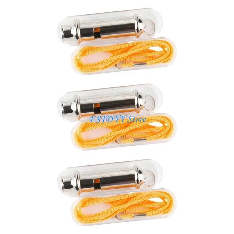 

G6DE 3Pcs Multipurpose Stainless Football Coaching Referee for Training, Sports, Outdoor Use with Clear Sound