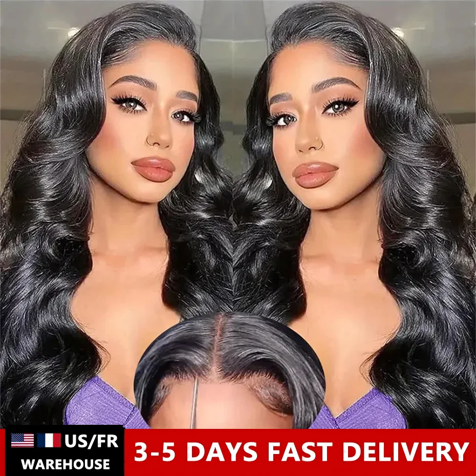 Ready Wear And Go Glueless Wigs Body Wave 6x4 5x5 7x5 9x6 Lace Closure Wig Pre-Cut Remy Human Hair Brazilian Curly Wet And Wave