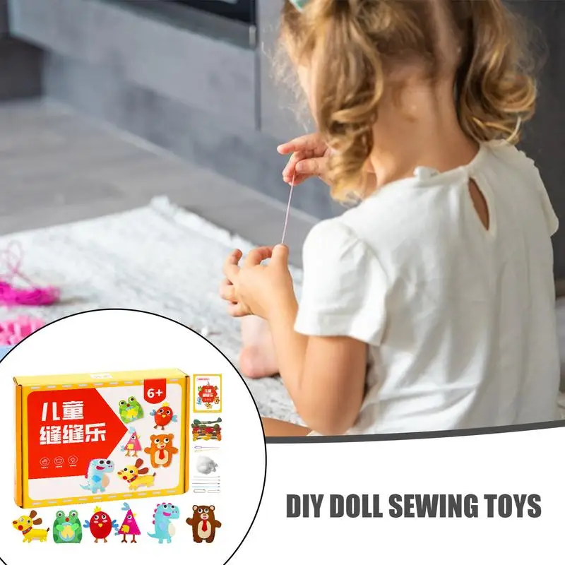 

Sewing Kit For Beginner Kids Kit For Children's Handcraft Toy Pre-Perforated Design Learning Toys For Birthday Children's Day