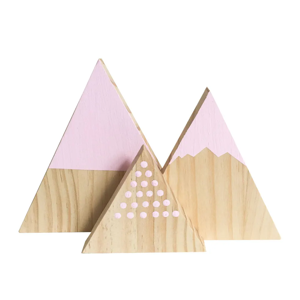 

3 PCS Bohemia Snow Mountain Ornaments Office Home Decor Shaped Blocks Snowflake Table